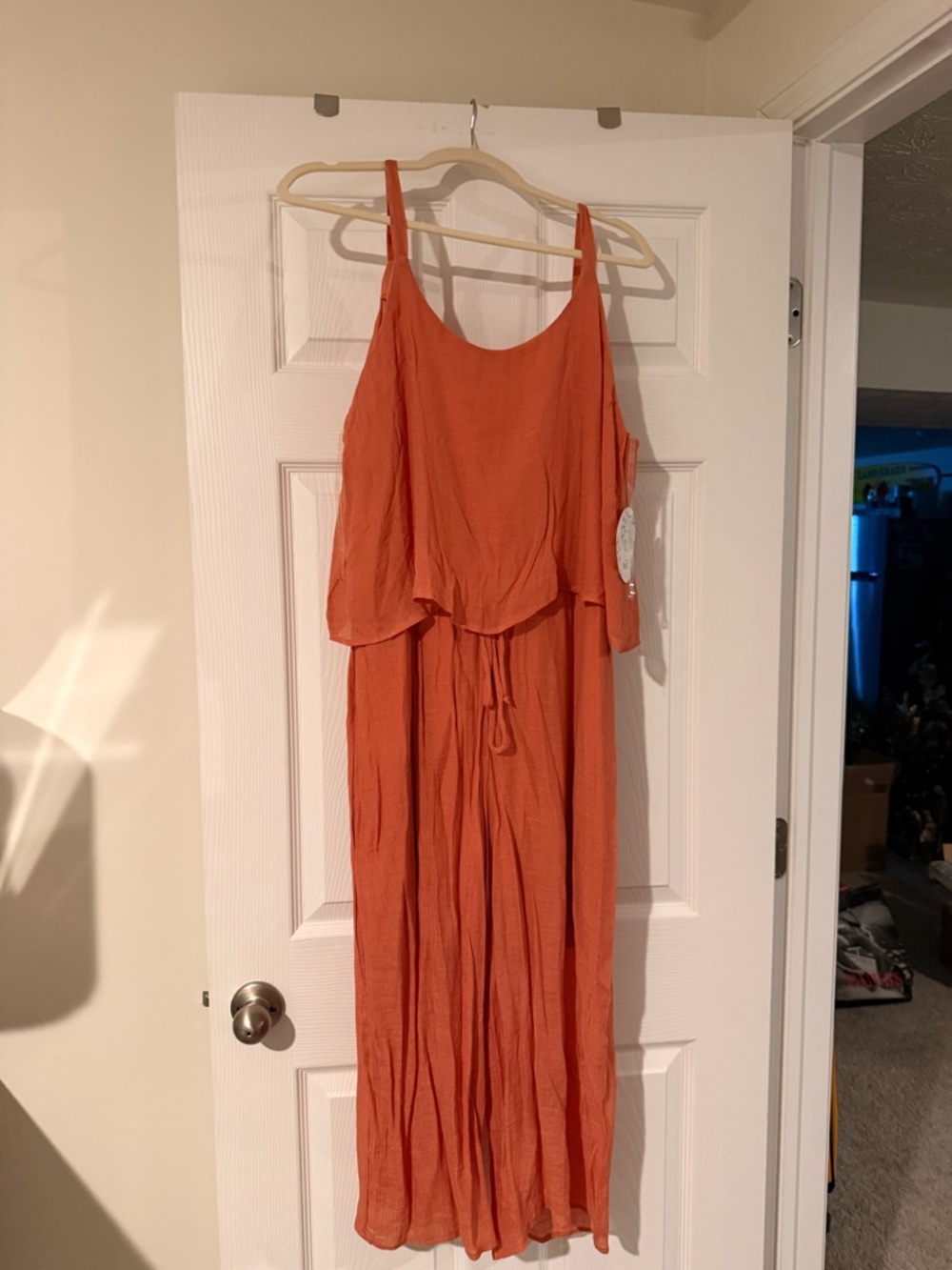 NAIF Rust Orange Sleeveless Jumpsuit Romper